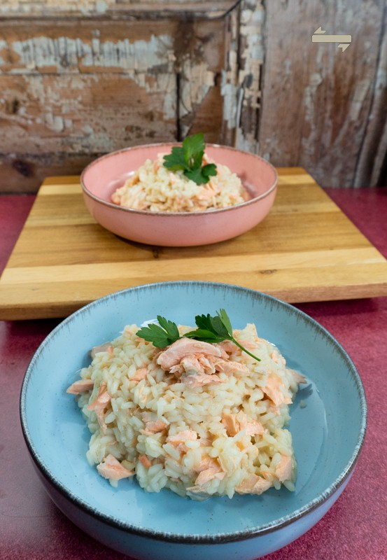 Risotto met zalm