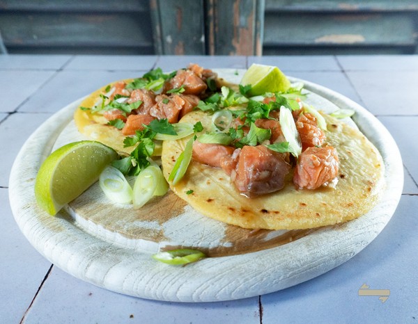 Taco's gemarineerde zalm nikkei