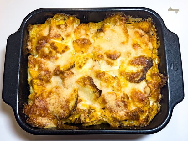 Pompoen-aardappelgratin